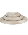 Indra Shallow Bowl- Oat Marble