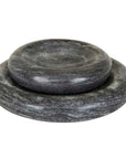 Indra Shallow Bowl- Black Marble