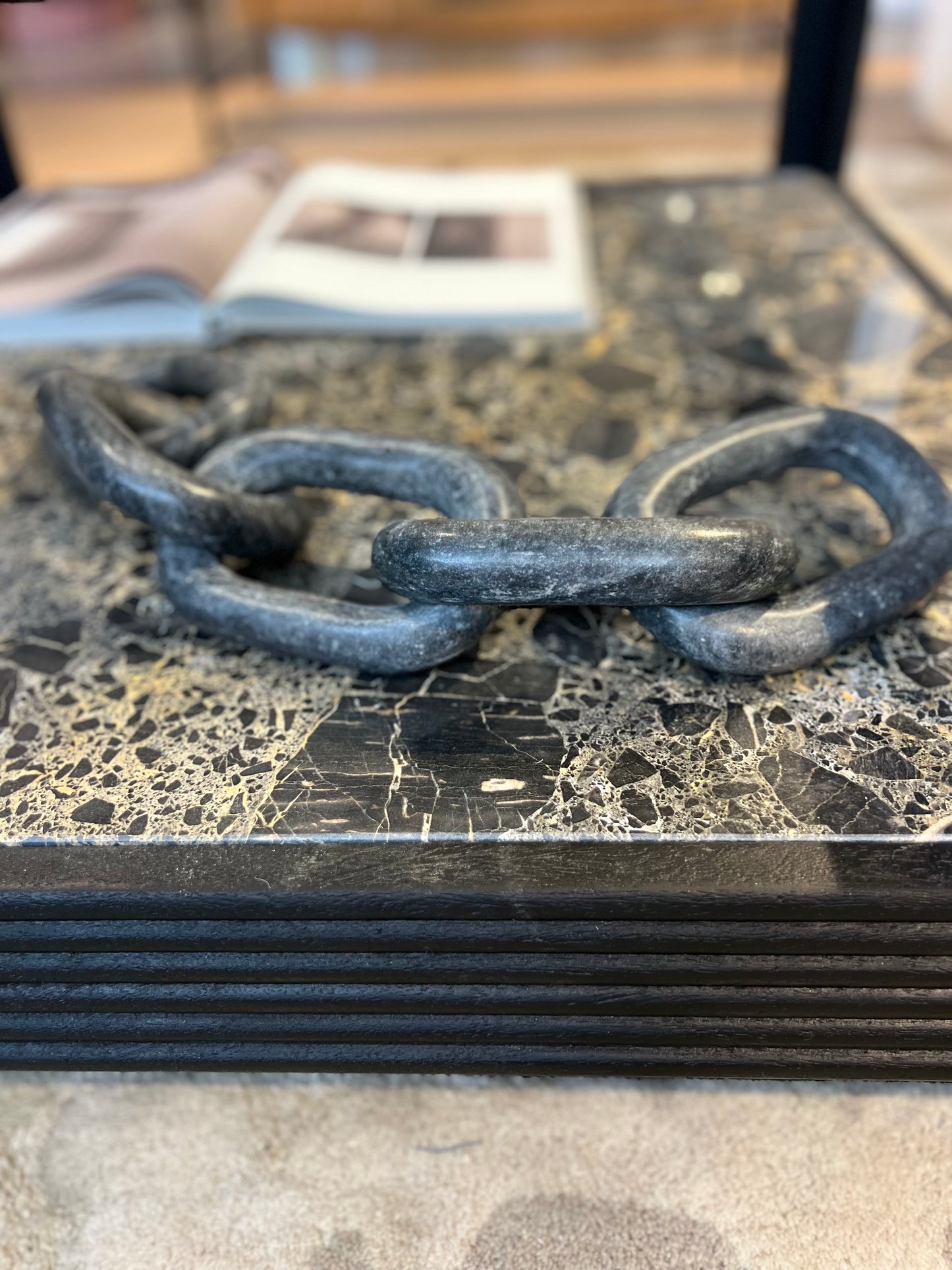 Link Sculpture- Black Marble