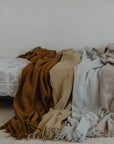 Nevis Camel NZ Lambswool Throw