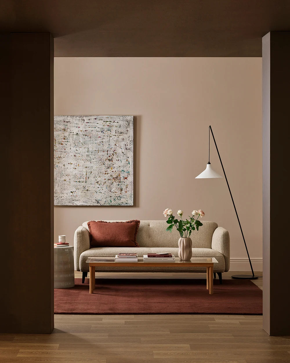 Bastion Claret Floor Rug